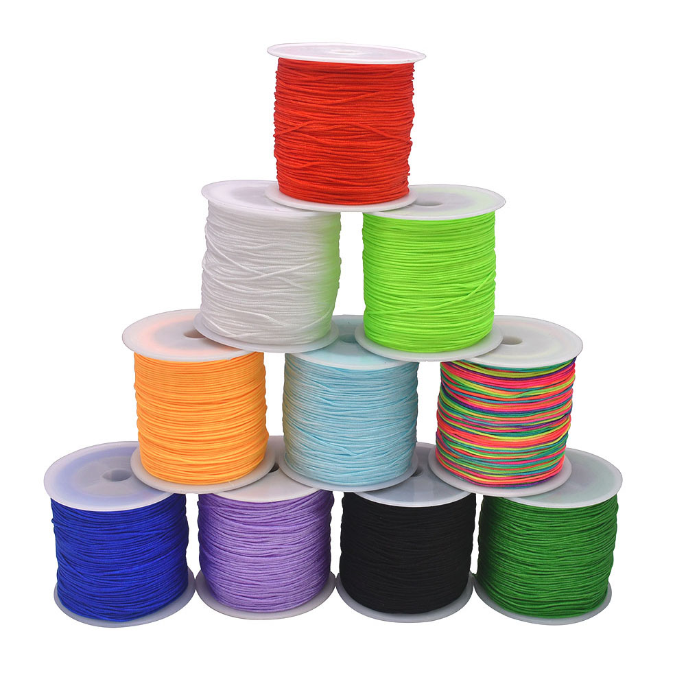 Knotting Cord Silk - 100 jardów rękodzieło nylonowy sznurek satynowy
