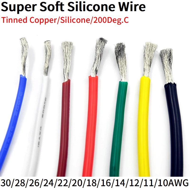 Wire 22 Gauge Copper - 2M/5M Super miękki silikonowy przewód gumowy