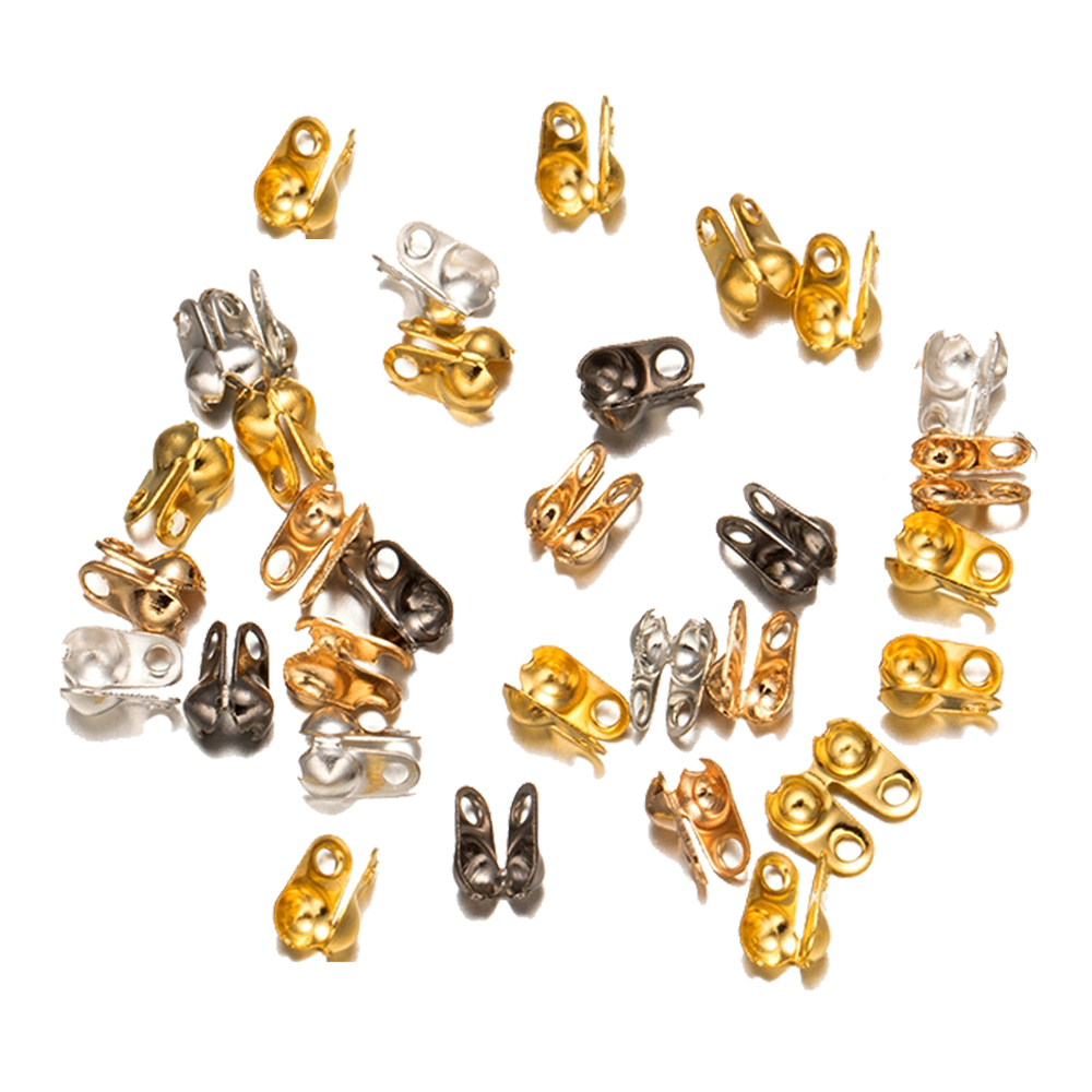 Jewelry Making Knots For Clasps - 200 sztuk metalowe końcówki zaciskane osłony