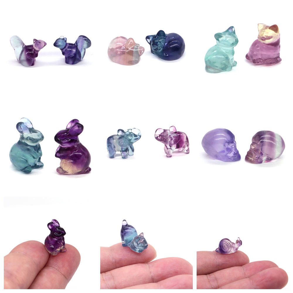 Jewelry Making Japan - 16-18mm Mini kolor fluorytu statua uzdrawiający
