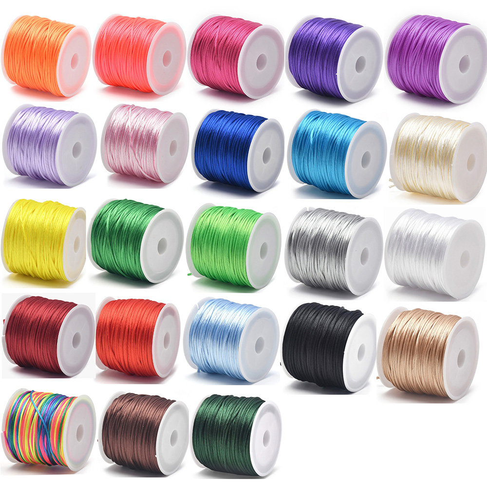 Knotting Cord Silk - 1,5 mm rzemiosło Satynowy sznurek z