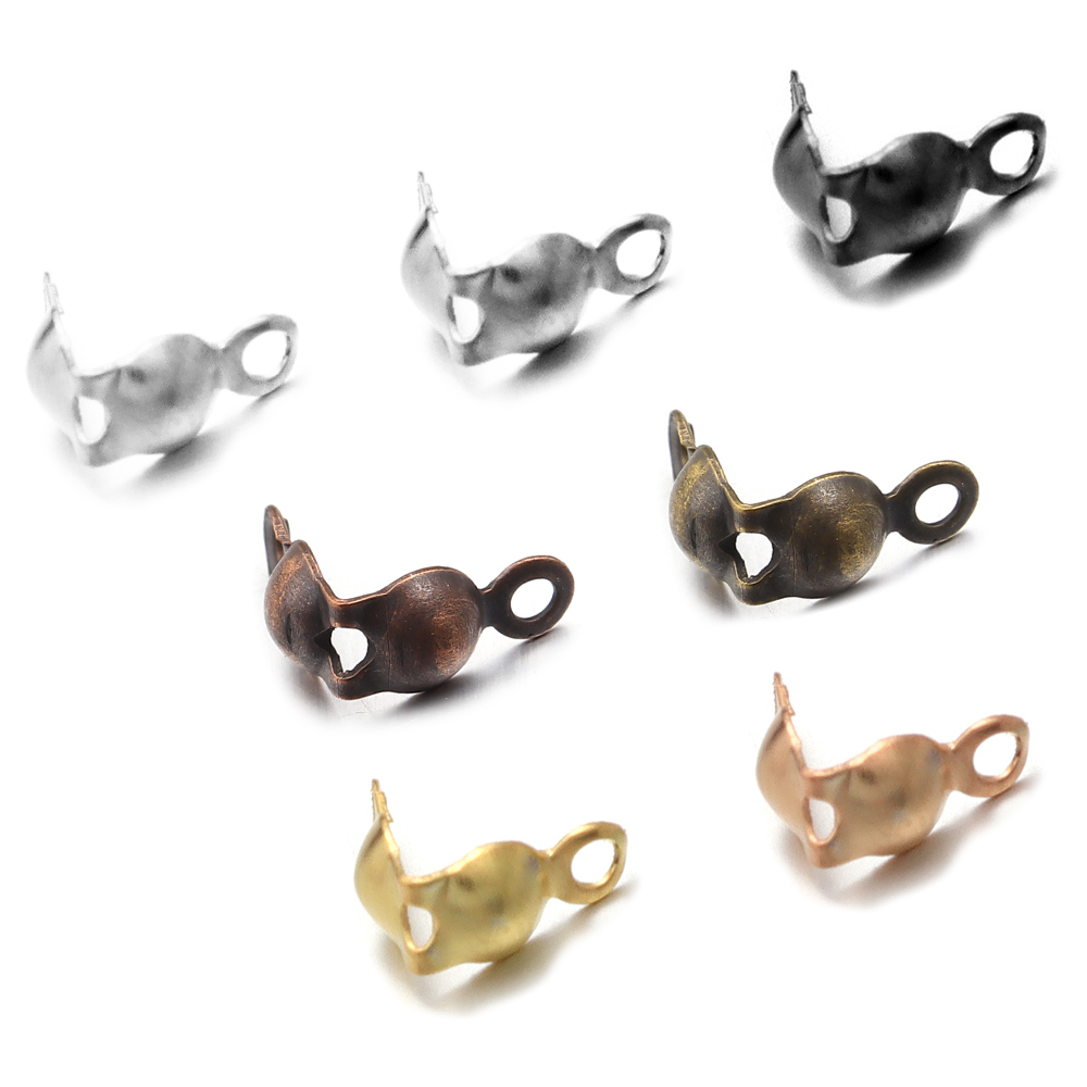Jewelry Making Knots For Clasps - 200 sztuk/partia Metalowe Końcówki Zaciskane Koraliki