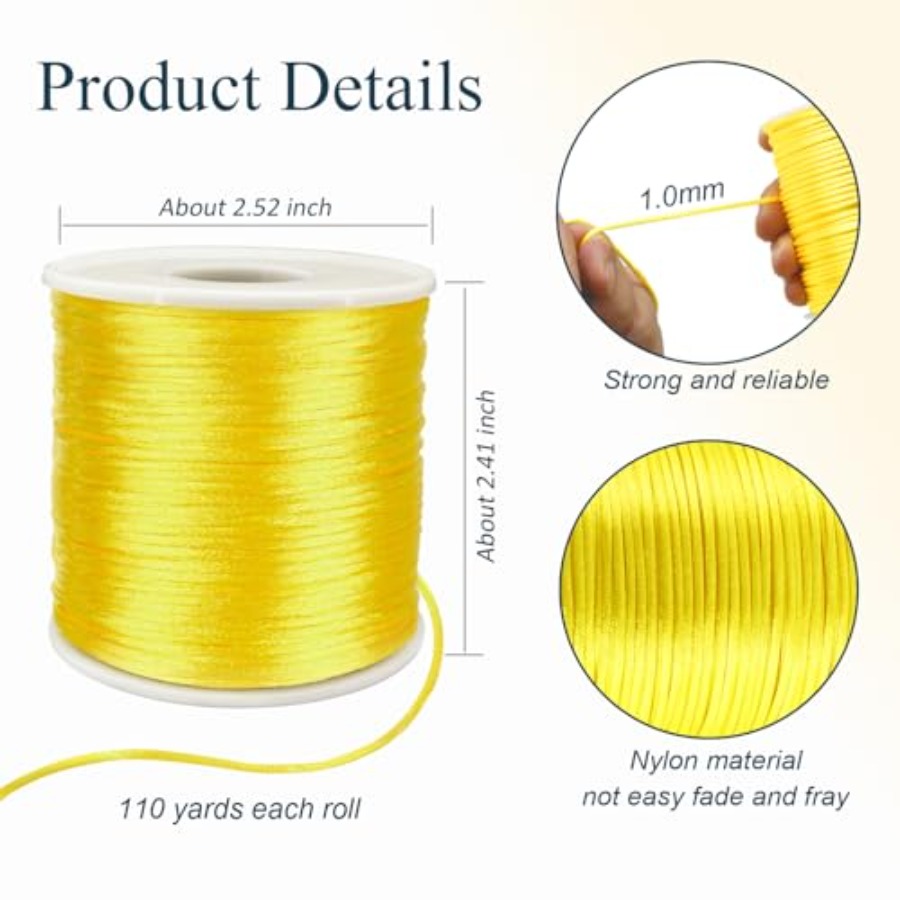 Sznurek nylonowy satynowy 1mm  – Knotting Cord Silk recenzja i cena