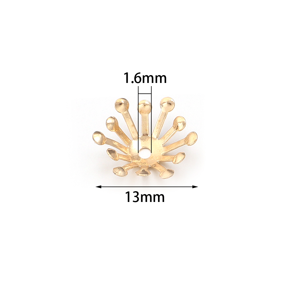 100 szt. Średnica 13MM Złote Ż – Jewelry Making Materials Wholesale recenzja i cena
